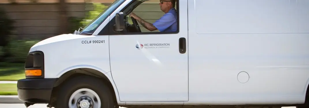 KIC Refrigeration service vehicle serving Edgewater area